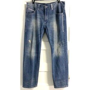 Vtg Pelle Pelle Jeans Men 40x34 Blue Embroidered Faded Hip Hop Skater 90s Y2K